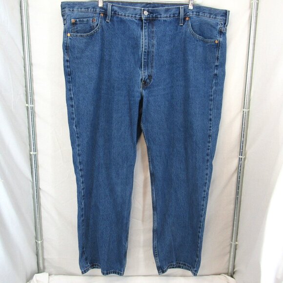 Levi Strauss & Co 550 Red Tab Men's High Rise Straight Leg Blue Jeans 48X31 - Picture 1 of 9